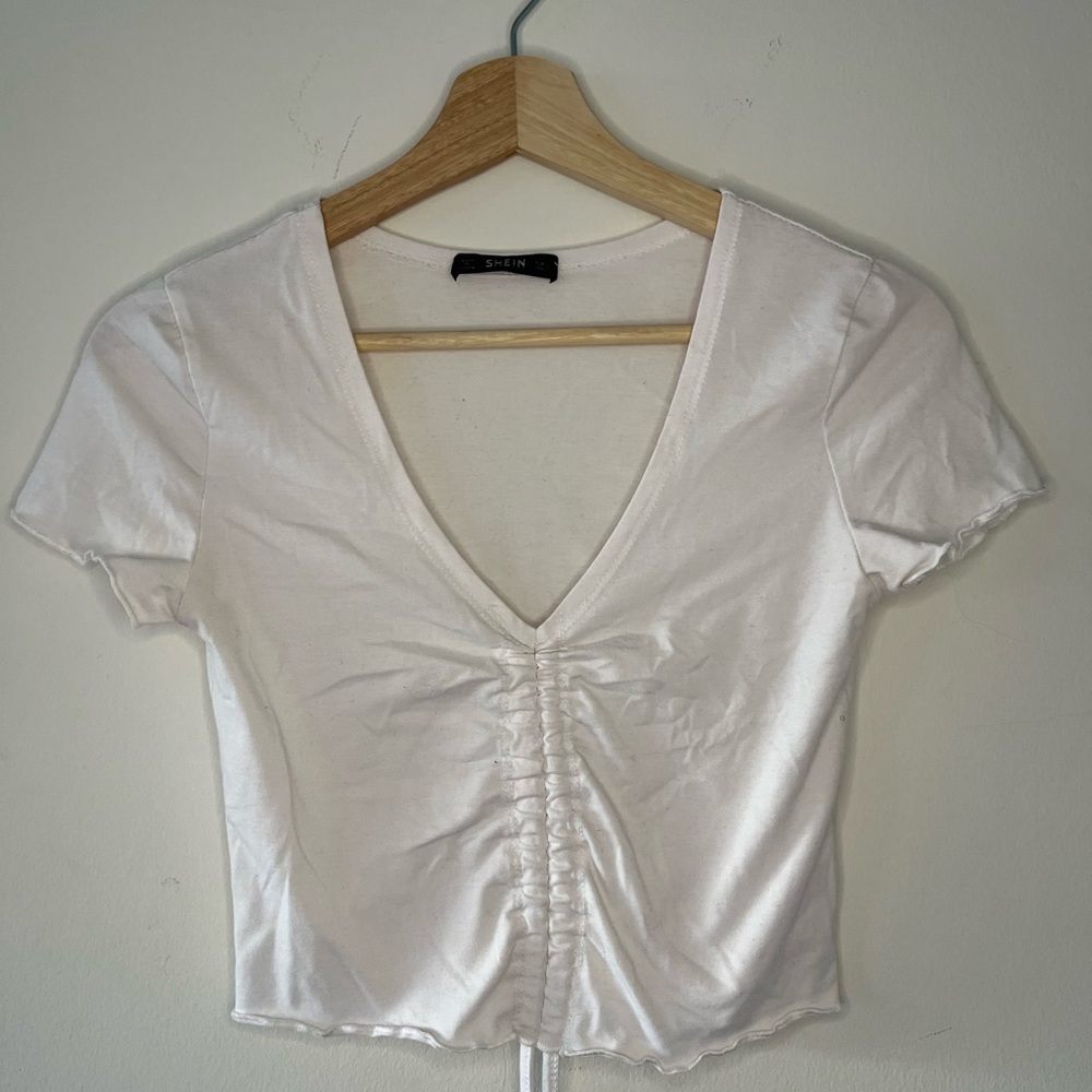White crop top